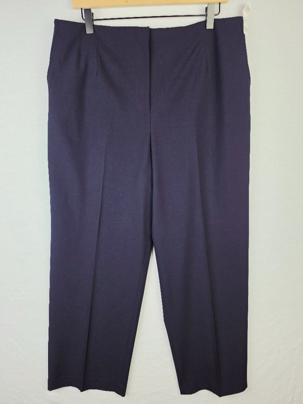 NWT Talbots Stretch Trousers Dress Pants Dark Navy size 16 Classic Preppy Office